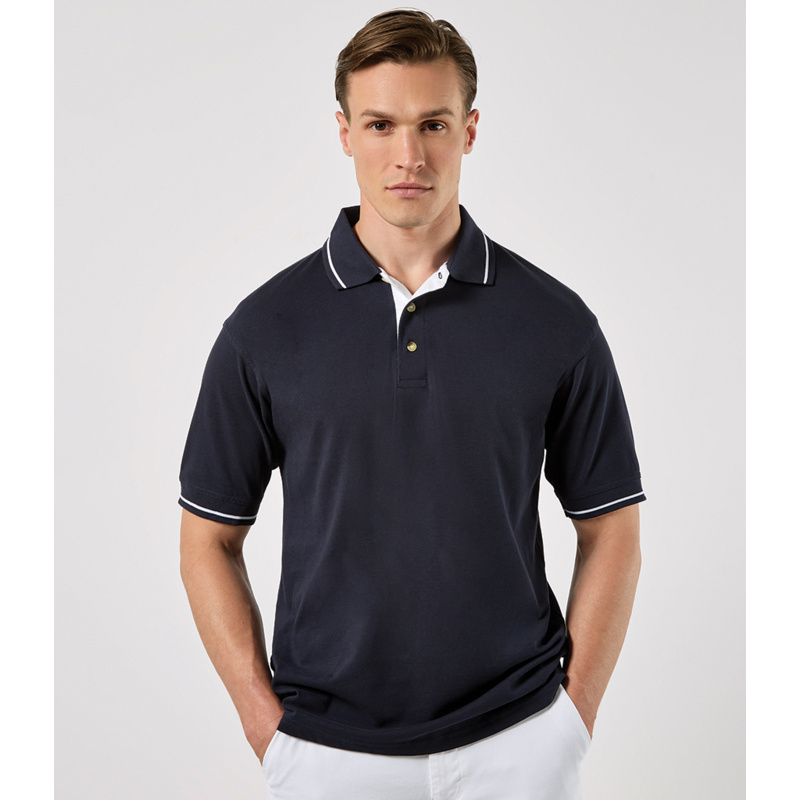 Kustom Kit St Mellion Tipped Cotton Piqué Polo Shirt Thumbnail
