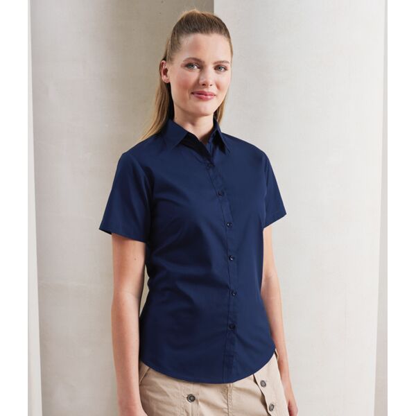 Premier Ladies Short Sleeve Poplin Blouse Thumbnail