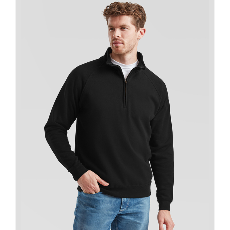 Fruit of the Loom Classic Zip Neck Sweatshirt Thumbnail