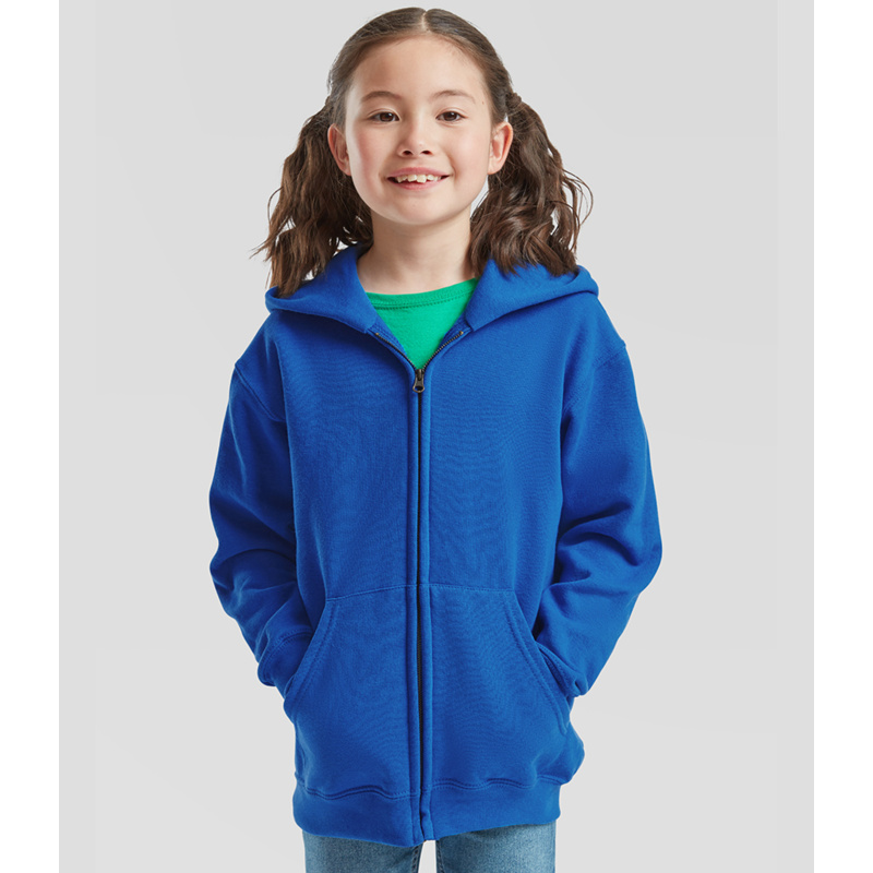 Fruit of the Loom Kids Classic Zip Hooded Sweatshirt Thumbnail