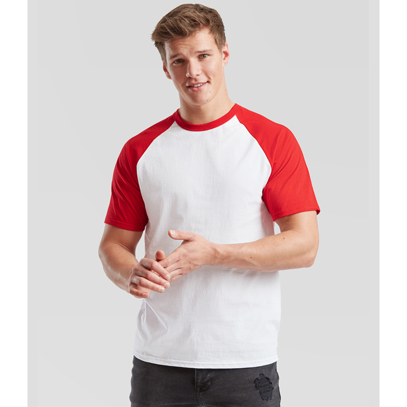 Fruit of the Loom Contrast Baseball T-Shirt Thumbnail