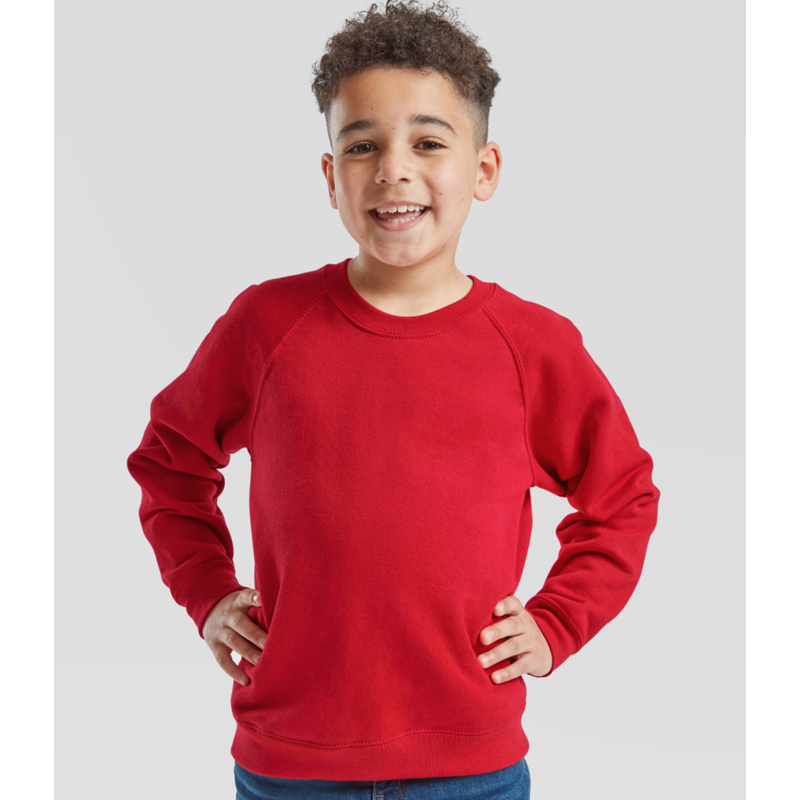 Fruit of the Loom Kids Classic Raglan Sweatshirt Thumbnail