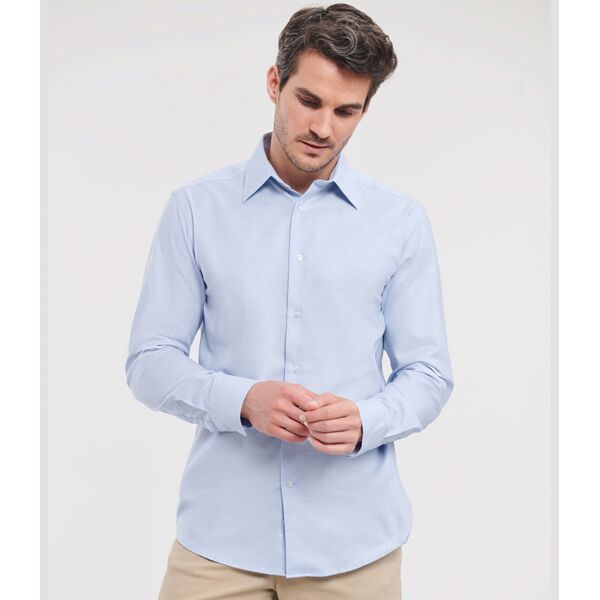 Russell Athletic Collection Long Sleeve Tailored Oxford Shirt Thumbnail