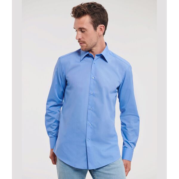 Russell Athletic Collection Long Sleeve Tailored Poplin Shirt Thumbnail