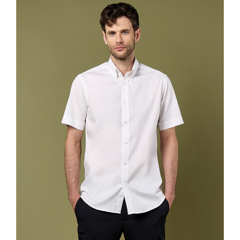 Kustom Kit Premium Short Sleeve Tailored Oxford Shirt Thumbnail