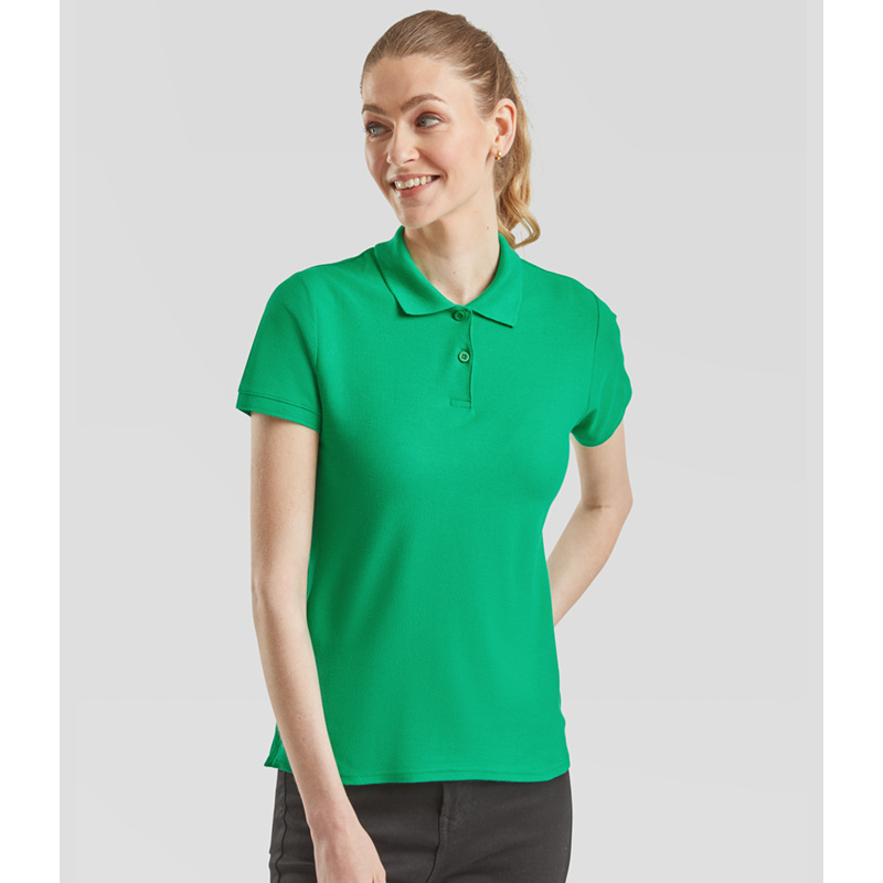 Fruit of the Loom Lady-Fit Premium Cotton Piqué Polo Shirt Thumbnail