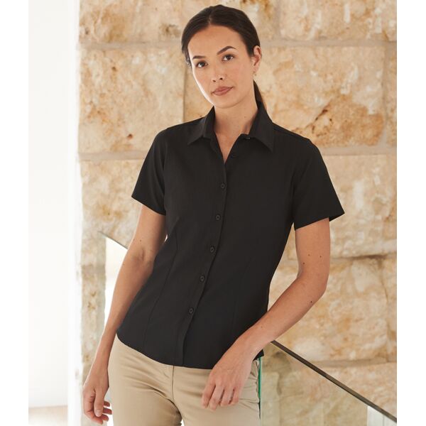 Henbury Ladies Short Sleeve Wicking Shirt Thumbnail