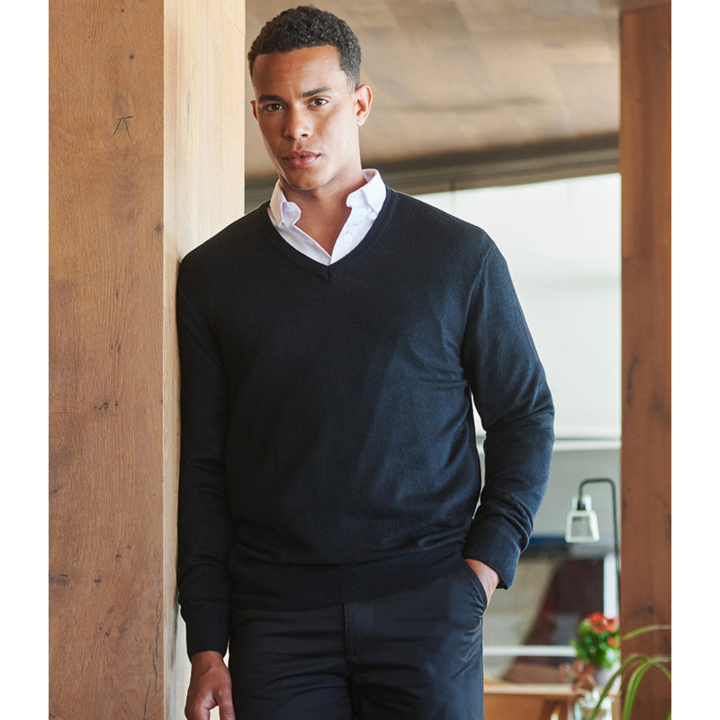 Henbury Acrylic V Neck Sweater Thumbnail
