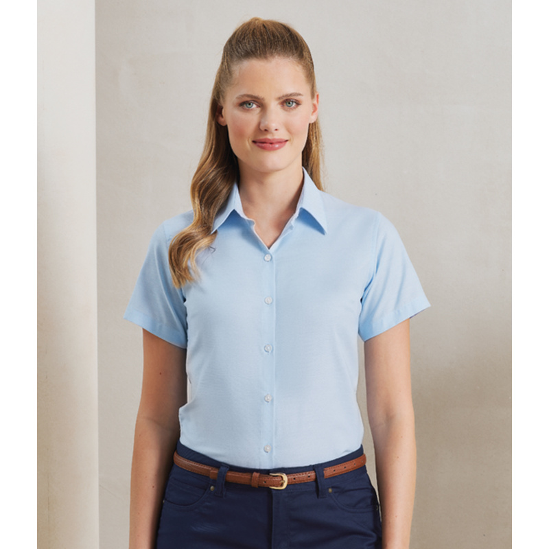 Premier Ladies Signature Short Sleeve Oxford Shirt Thumbnail