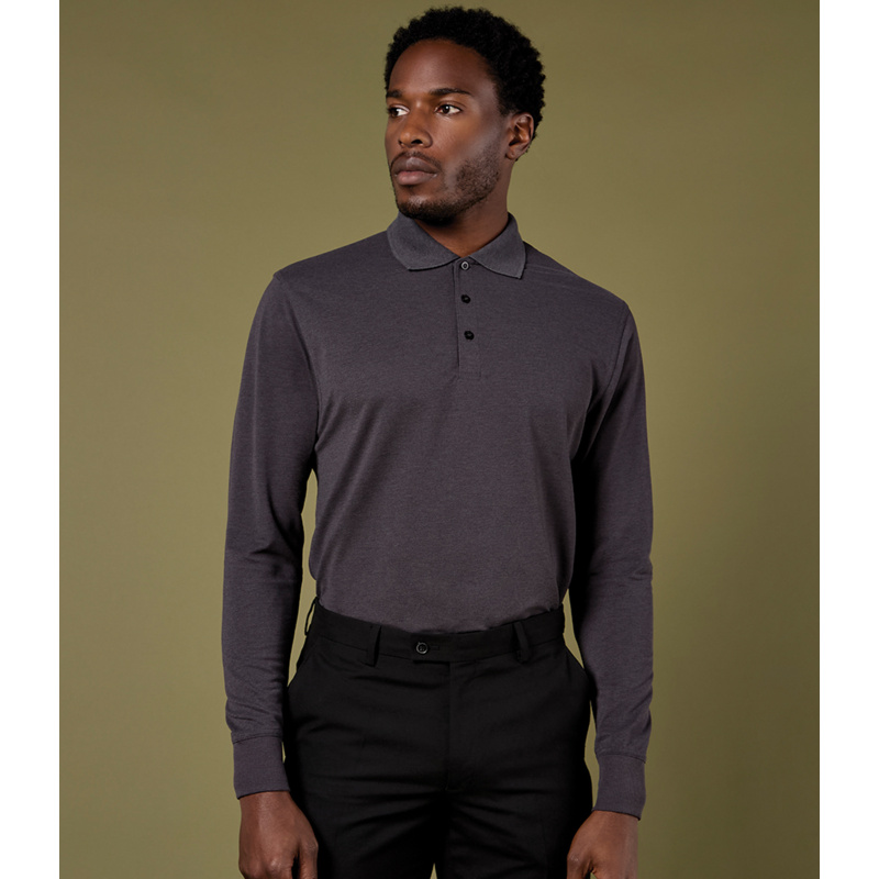 Kustom Kit Long Sleeve Poly/Cotton Piqué Polo Shirt Thumbnail