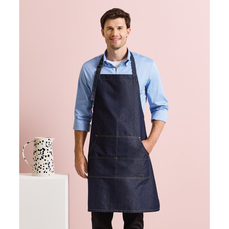 Jeans stitch bib apron Thumbnail