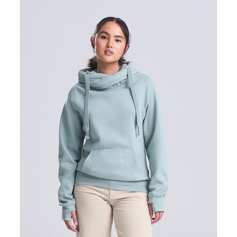 Cross neck hoodie Thumbnail