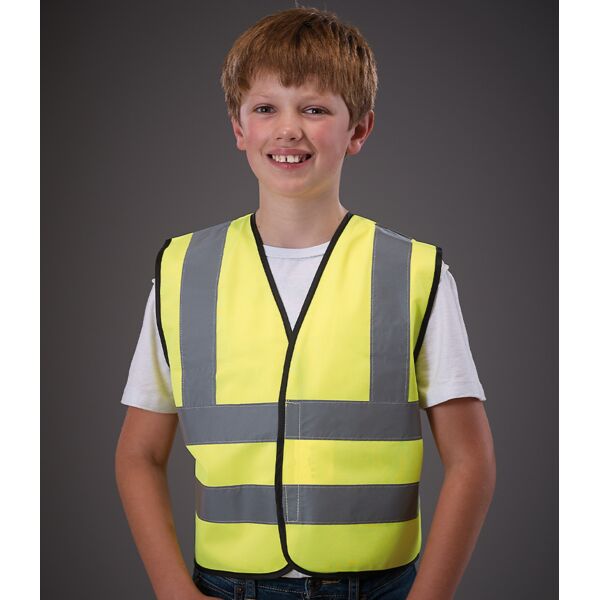 Yoko Kids Hi-Vis Two Band and Braces Waistcoat Thumbnail