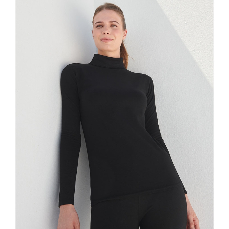 SF Clothing Ladies Feel Good Stretch Roll Neck T-Shirt Thumbnail