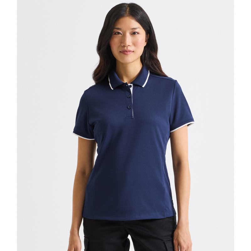Premier Ladies Contrast Coolchecker® Piqué Polo Shirt Thumbnail