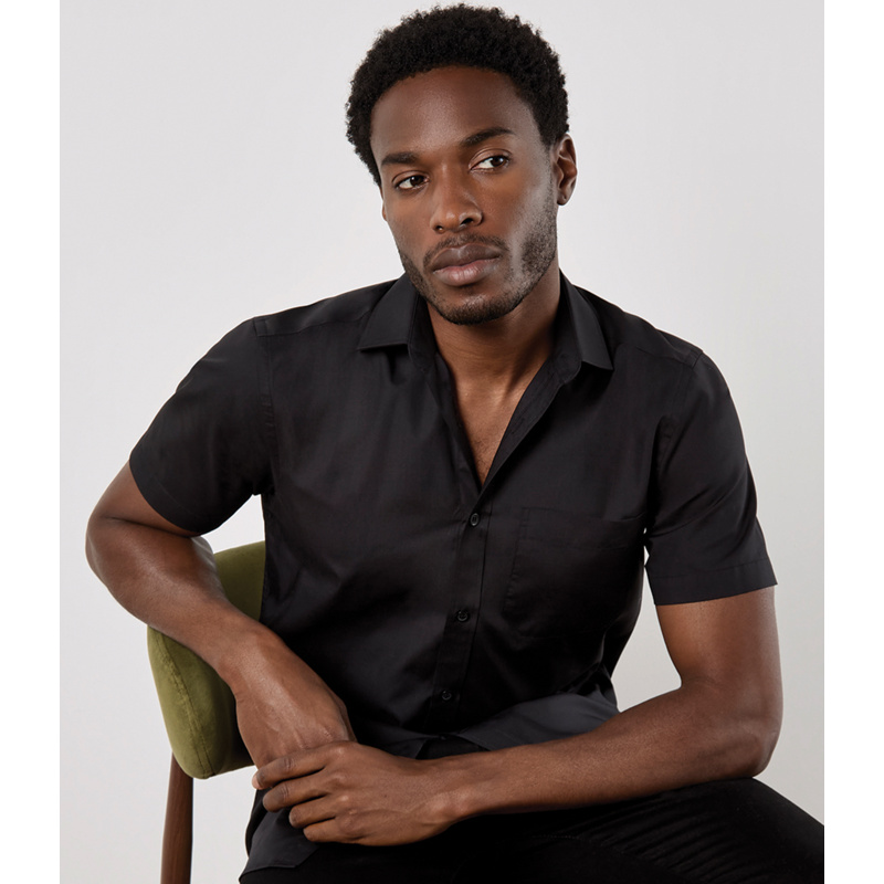 Kustom Kit Short Sleeve Tailored Poplin Shirt Thumbnail