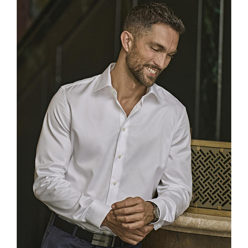 Tee Jays Luxury Slim Fit Long Sleeve Oxford Shirt Thumbnail