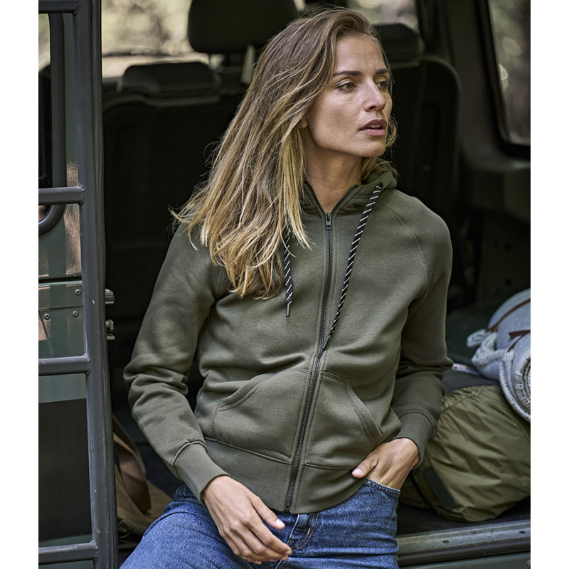 Tee Jays Ladies Fashion Zip Hooded Sweatshirt Thumbnail