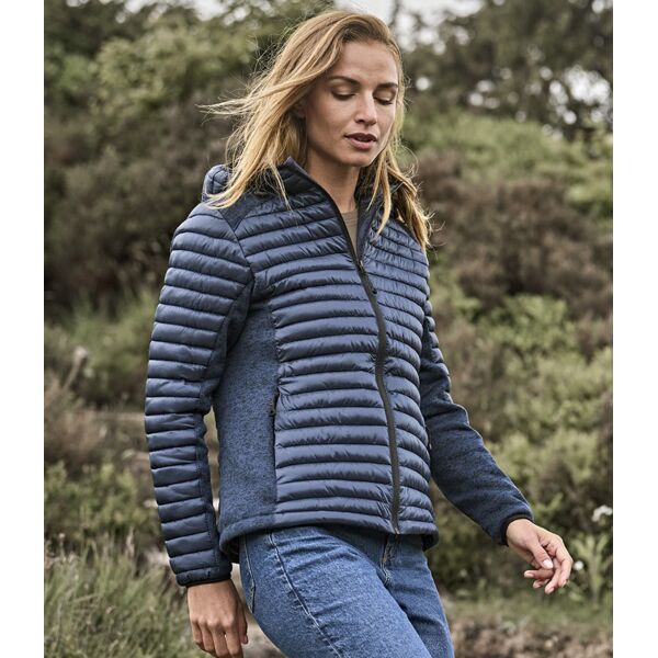 Tee Jays Ladies Crossover Hooded Padded Outdoor Jacket Thumbnail