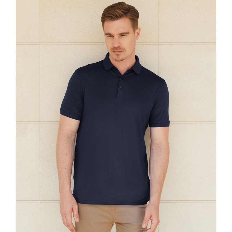 Henbury Slim Fit Stretch Microfine Piqué Polo Shirt Thumbnail