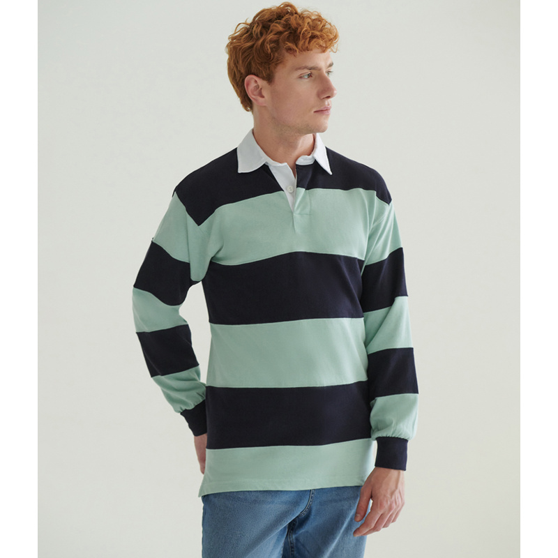 Front Row Sewn Stripe Rugby Shirt Thumbnail