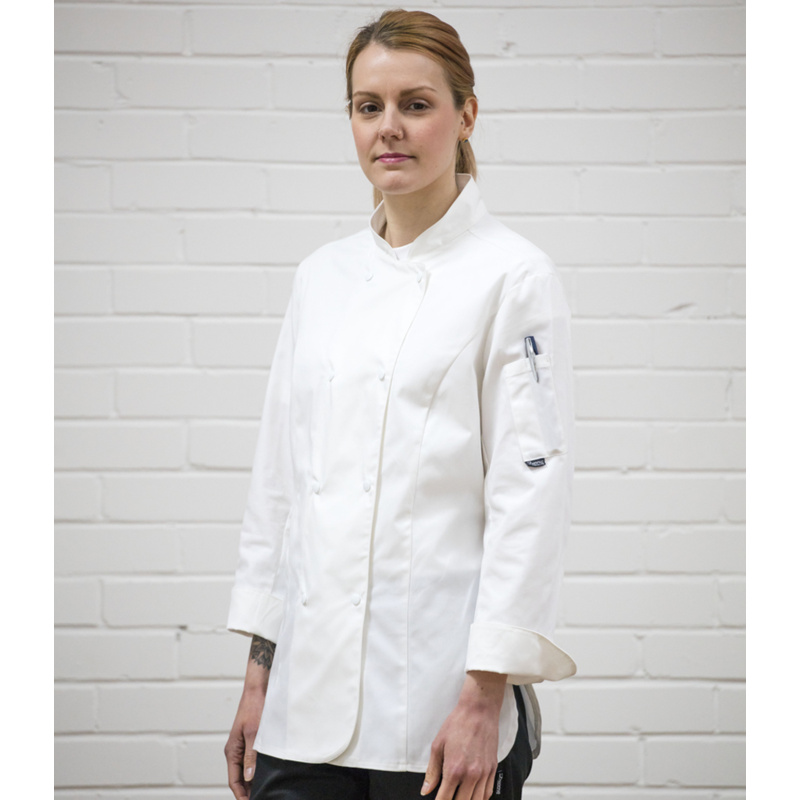 Dennys Ladies Long Sleeve Premium Chef's Jacket Thumbnail