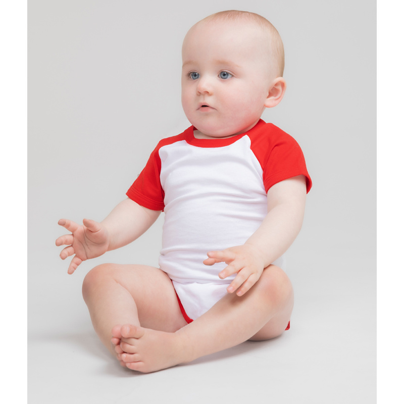 Larkwood Essential Short Sleeve Baby Baseball Bodysuit Thumbnail