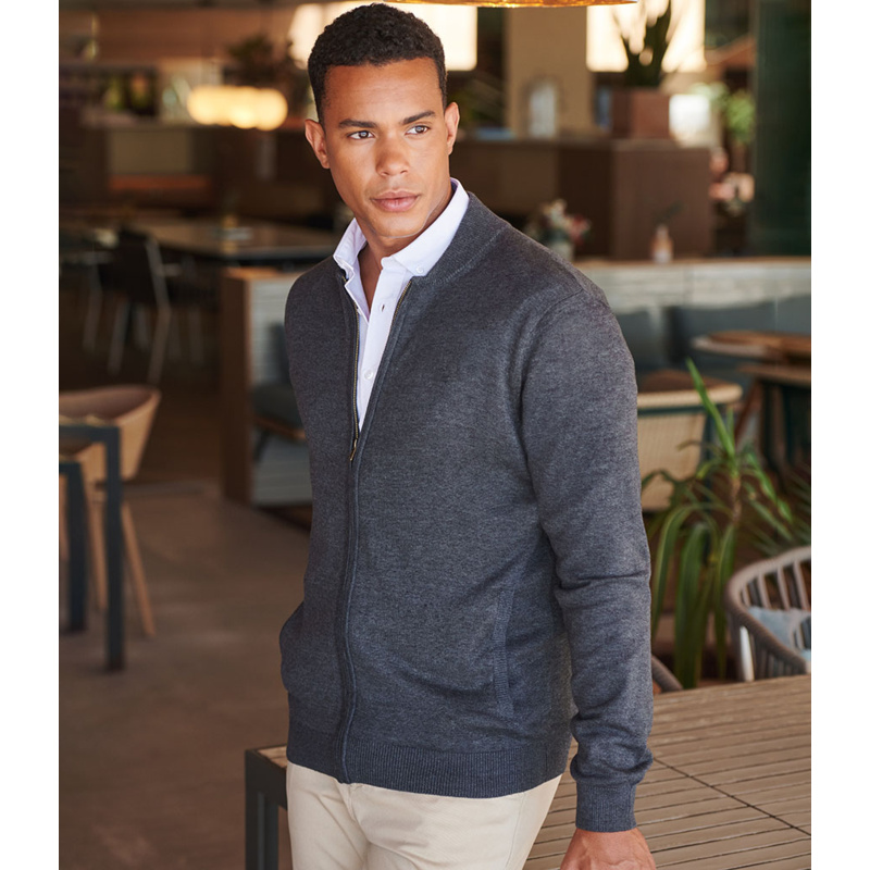 Henbury Unisex Zip Through Cardigan Thumbnail