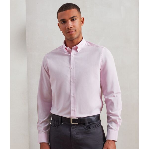 Premier Long Sleeve Striped Oxford Shirt Thumbnail