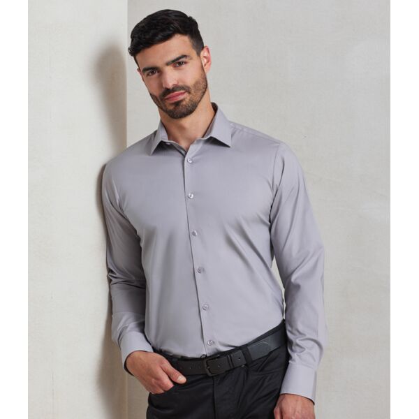 Premier Long Sleeve Stretch Fit Poplin Shirt Thumbnail