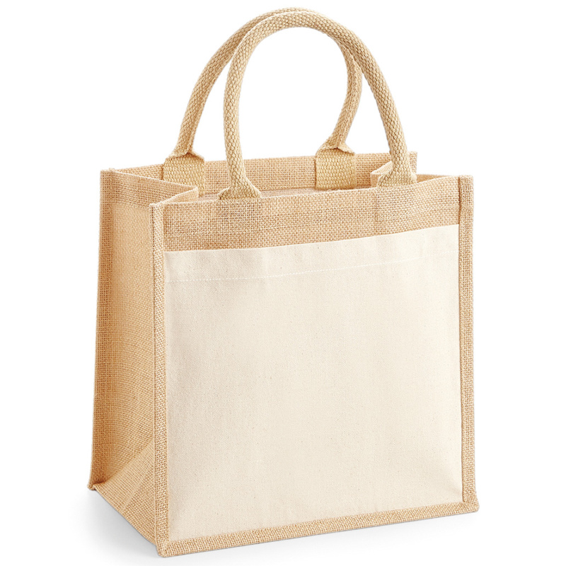 Westford Mill Pocket Jute Midi Tote Bag Thumbnail