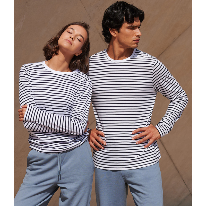 SF Clothing Unisex Long Sleeve Striped T-Shirt Thumbnail