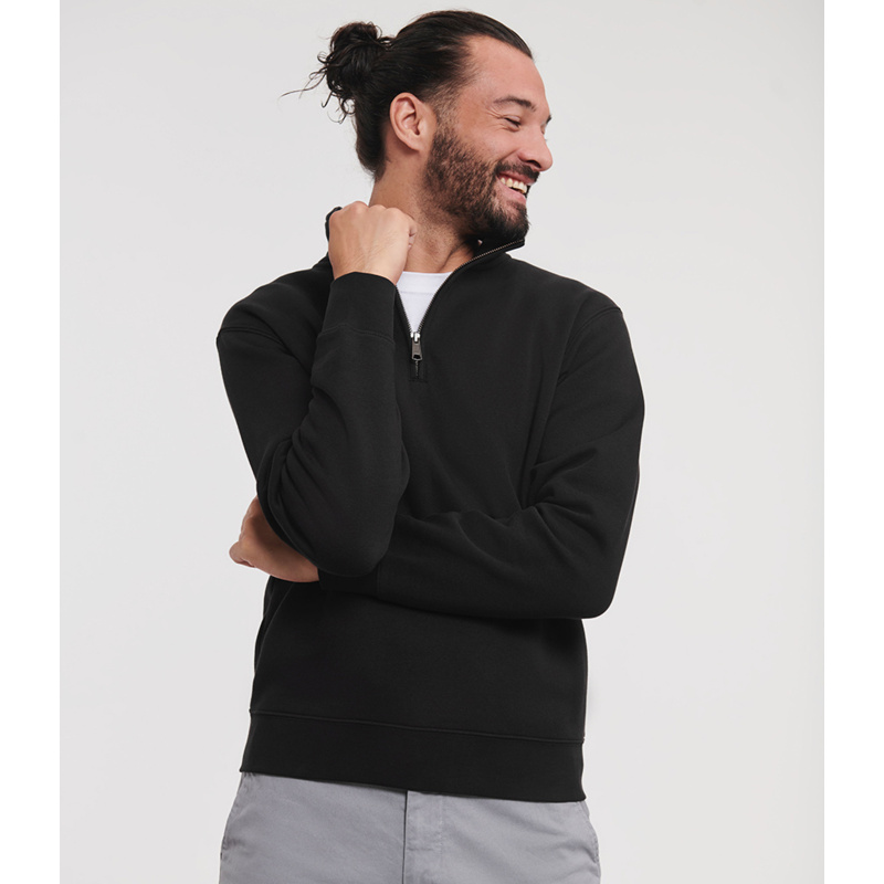 Russell Athletic Authentic Zip Neck Sweatshirt Thumbnail
