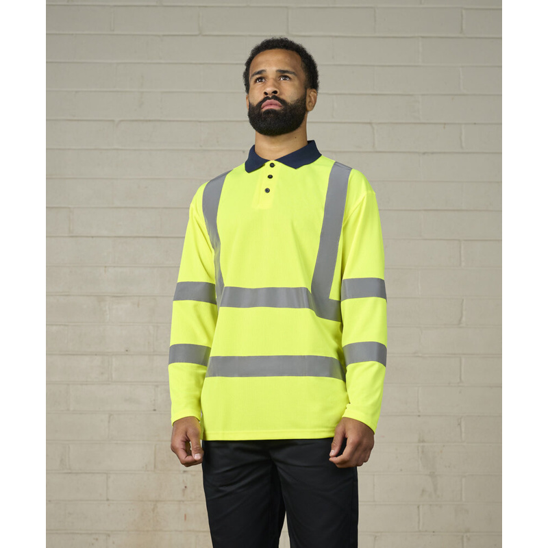 High visibility long sleeve polo Thumbnail