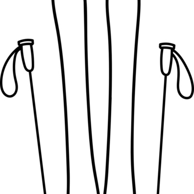 Ski Board and Poles 2 Thumbnail