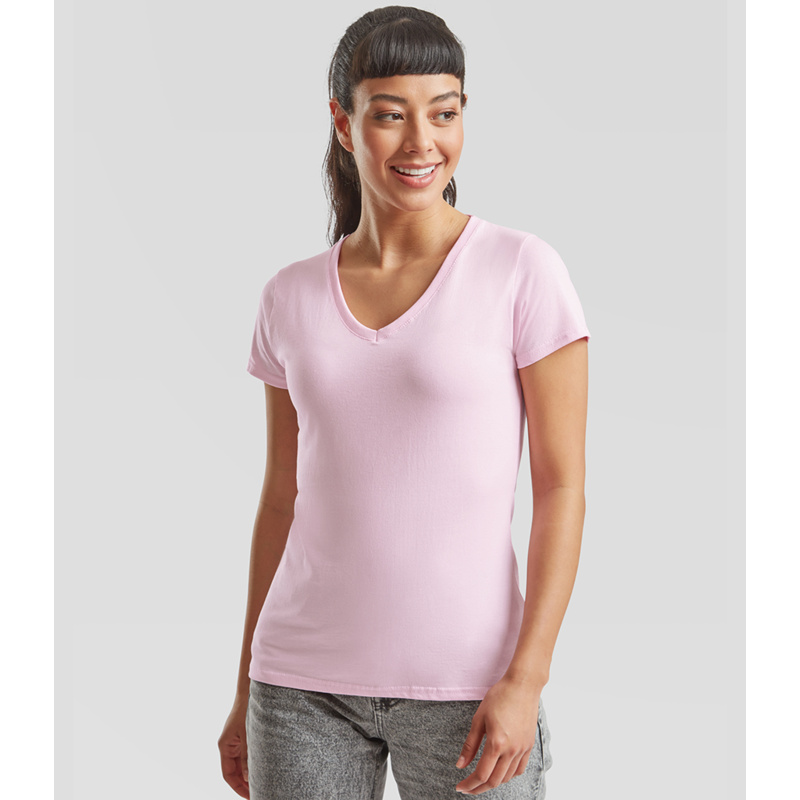Fruit of the Loom Lady Fit Value V Neck T-Shirt Thumbnail