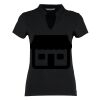 Women's corporate short-sleeved top v-neck mandarin collar (regular fit) Thumbnail