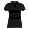 Women's corporate short-sleeved top v-neck mandarin collar (regular fit) Thumbnail
