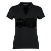 Women's corporate short-sleeved top v-neck mandarin collar (regular fit) Thumbnail