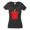 Fruit of the Loom Lady Fit Value V Neck T-Shirt Thumbnail